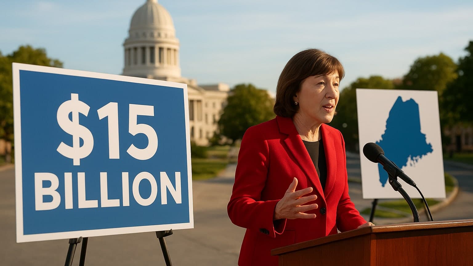 Collins Banks on Federal Funding Record Against Platner Challenge