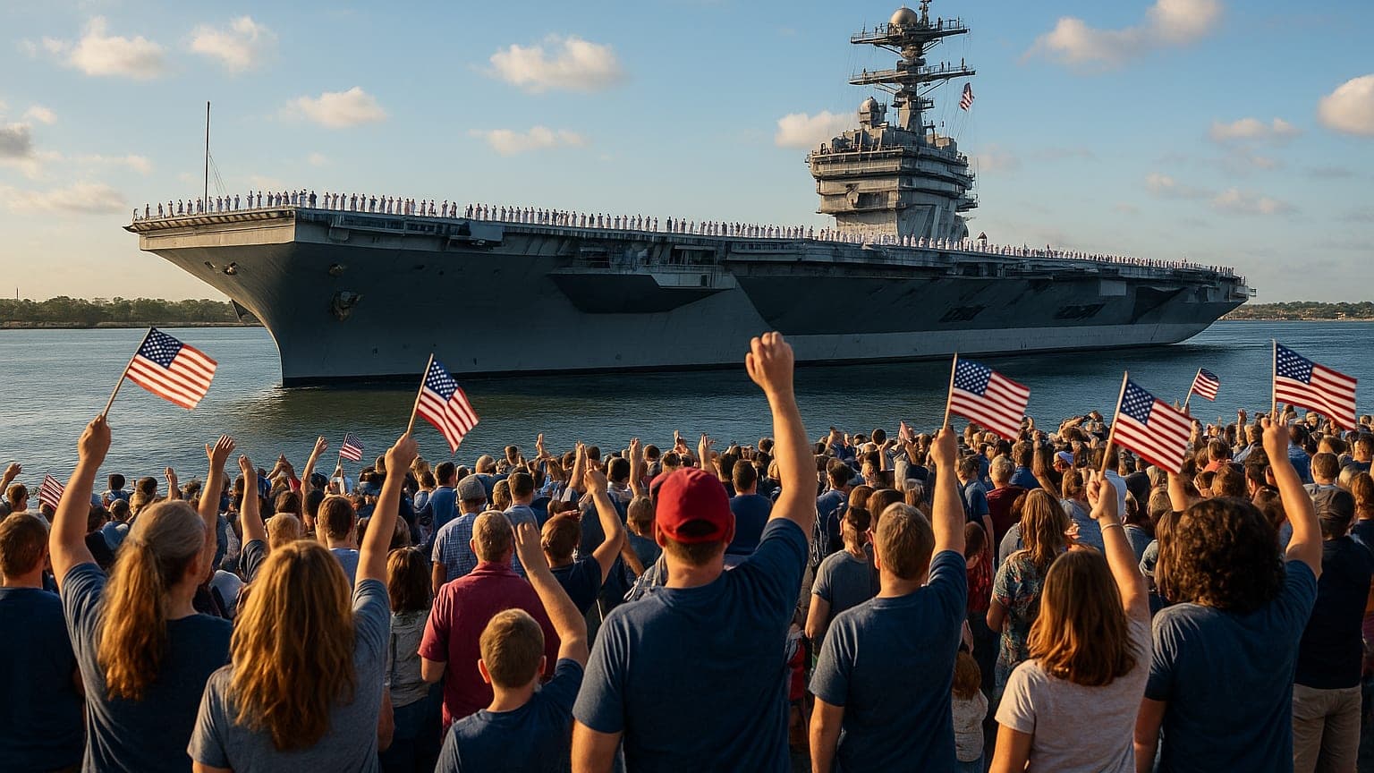 USS Gerald R. Ford Returns After Nearly Year-Long Deployment