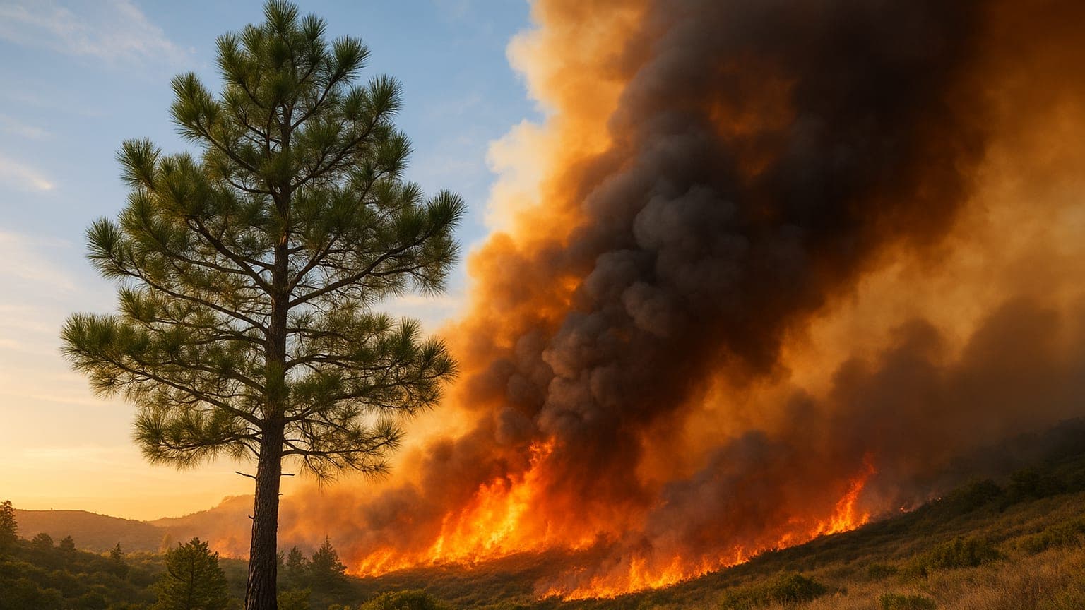 Rare Island Pines Threatened by California Wildfire