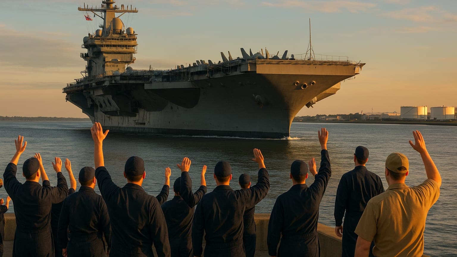 USS Ford Returns Home After Year-Long Deployment