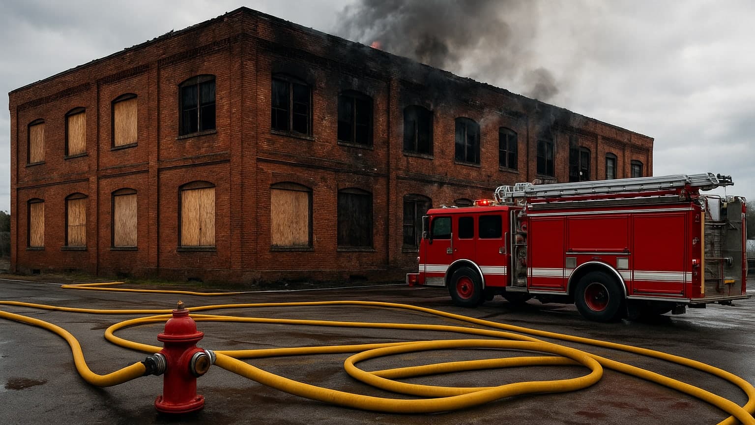 Fire Strikes Former Nicholson Factory for Second Time
