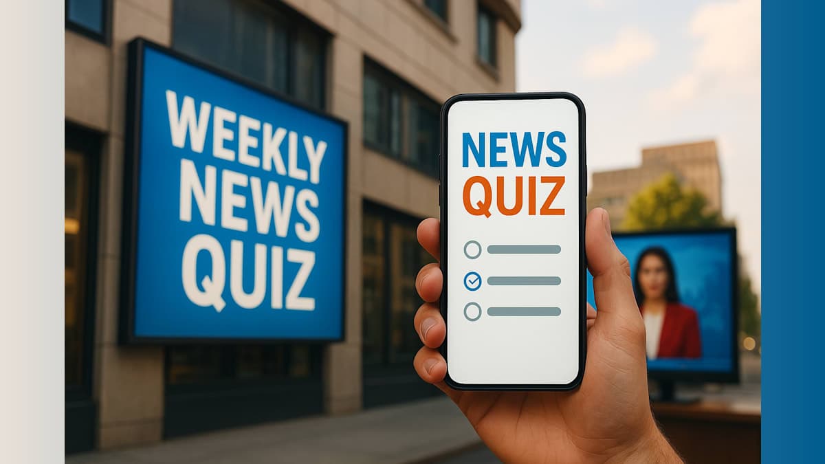 Weekly News Quiz Tests Knowledge of Current Events