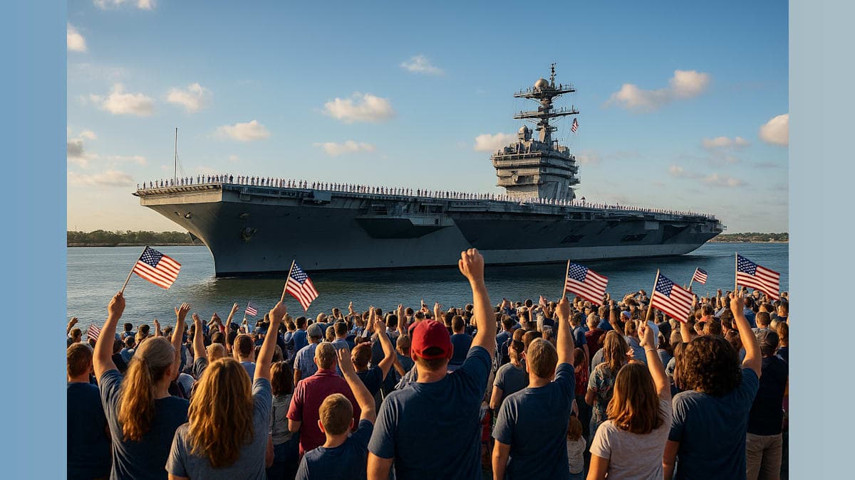 USS Gerald R. Ford Returns After Nearly Year-Long Deployment