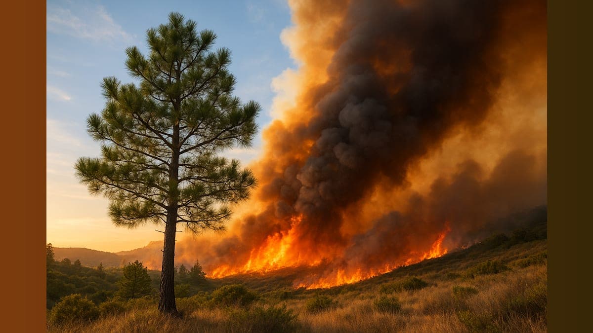 Rare Island Pines Threatened by California Wildfire