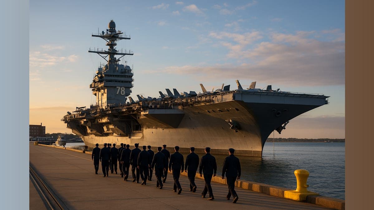 USS Ford Returns Home After Year-Long Deployment