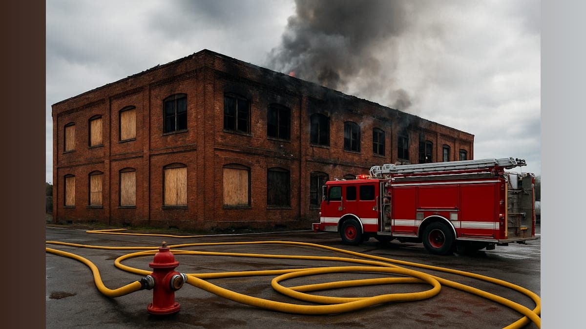 Fire Strikes Former Nicholson Factory for Second Time