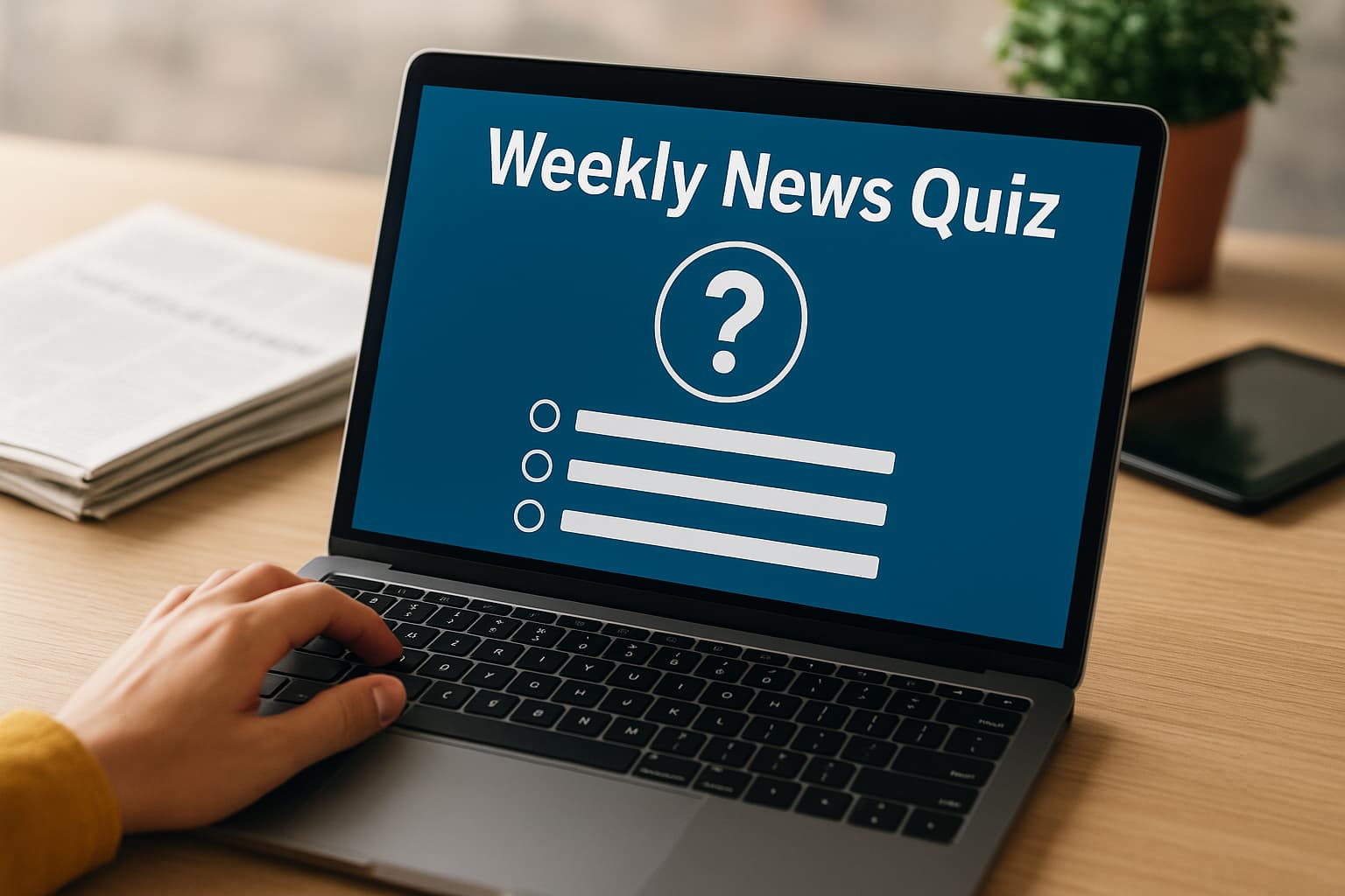 Weekly News Quiz Tests Knowledge of Current Events