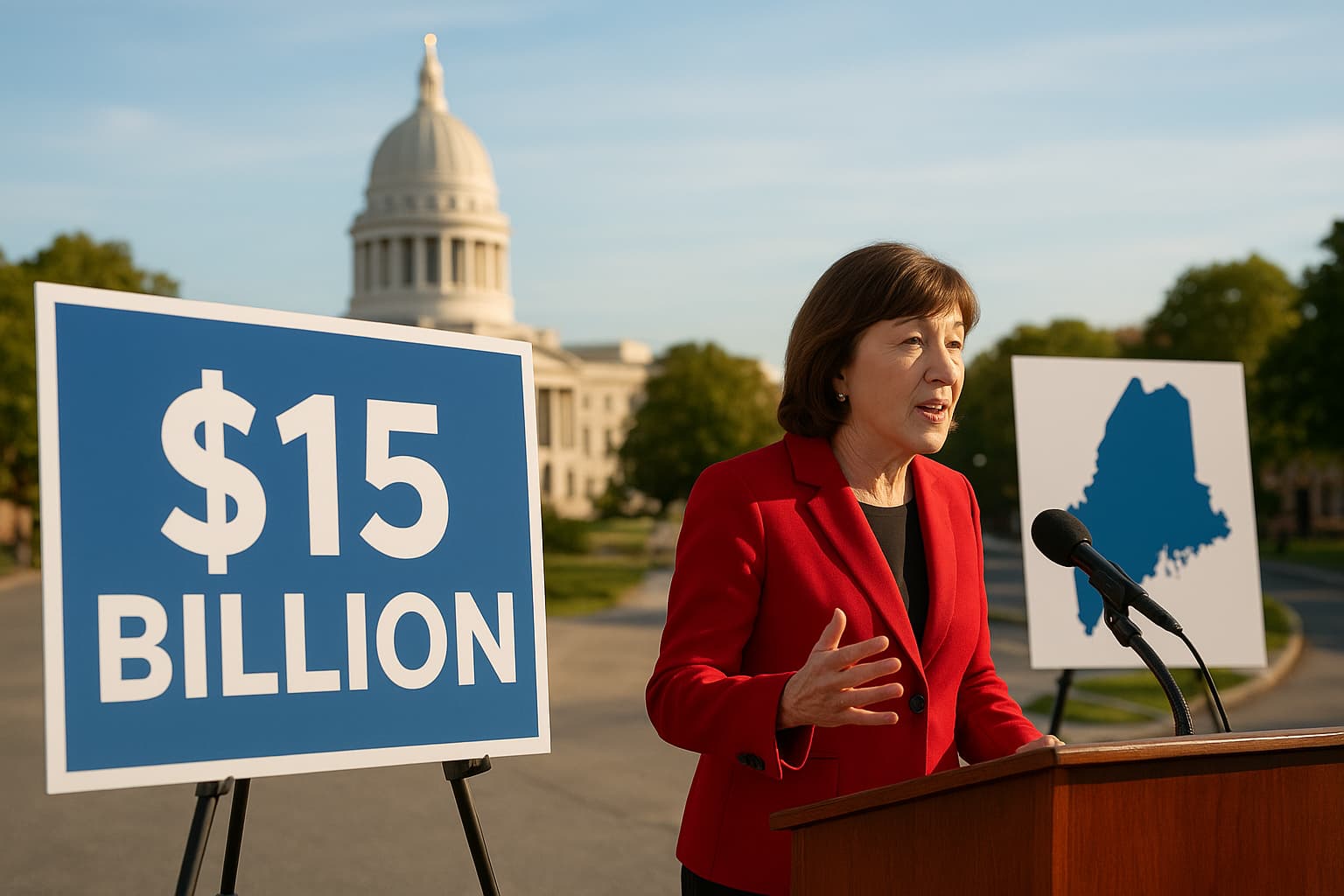 Collins Banks on Federal Funding Record Against Platner Challenge