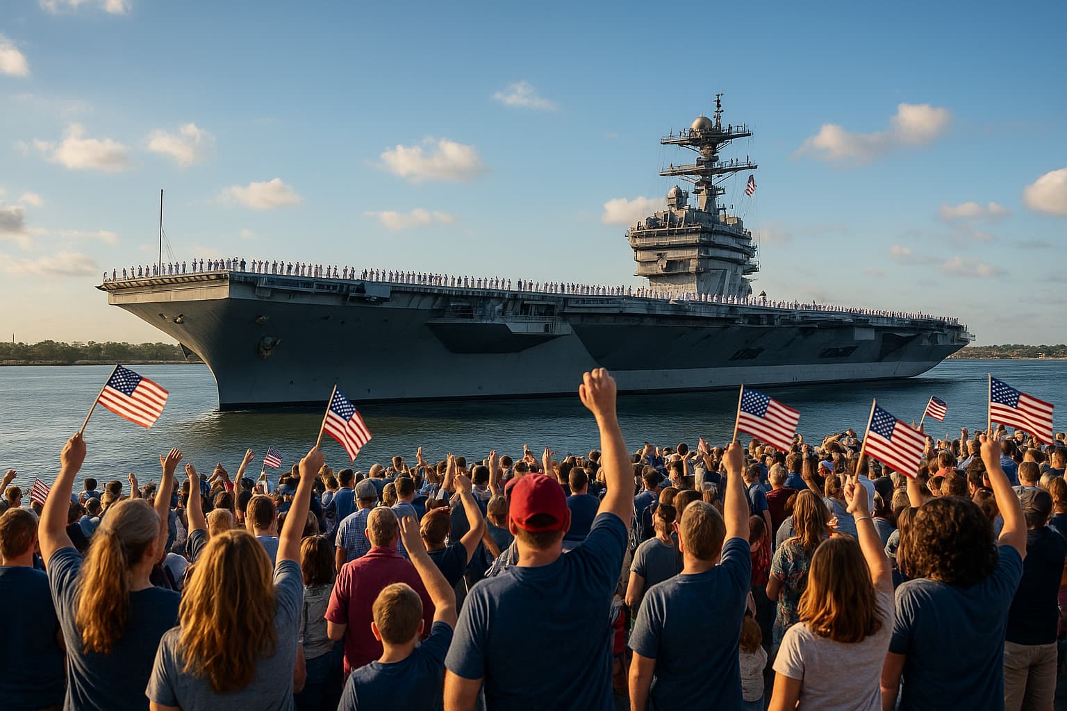 USS Gerald R. Ford Returns After Nearly Year-Long Deployment